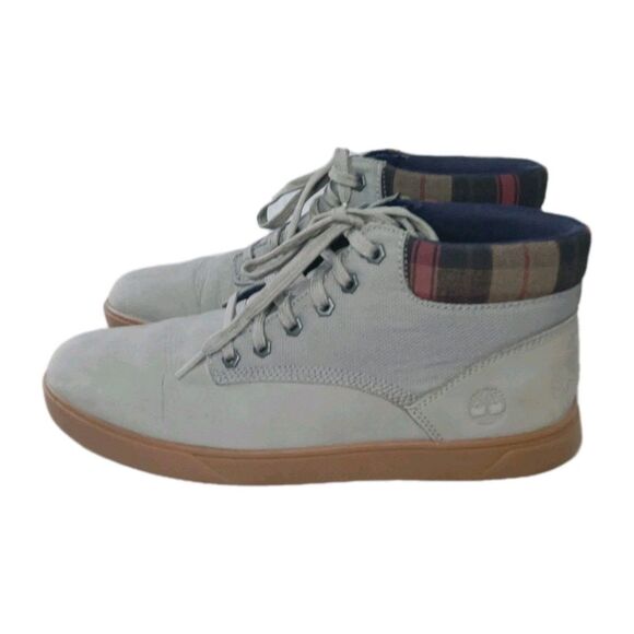Timberland Groveton Chukka Boots Men’s Size 9.5 Gray Leather & Fabric main image 9